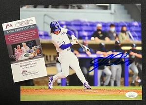 DYLAN CREWS SIGNED 8X10 PHOTO JSA COA LSU TIGERS HORIZONTAL HITTING - Picture 1 of 1