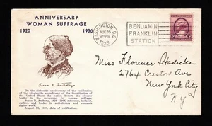 US #784 Grandy Cachet FDC - Mellone #18 - 26 agosto 1936 Susan B Anthony Vota - Foto 1 di 2
