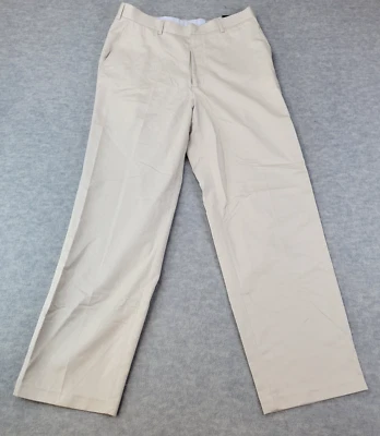 Pantalones Axist Bronceados Pierna Recta Frente Plano Resistente a las Arrugas Para Hombre 34W x 32L Nuevos con Etiquetas Foto 1 de 4