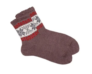 Socks 100% MERINO WOOL adult men women leg warmers hand knit knitted traditional - Picture 1 of 6