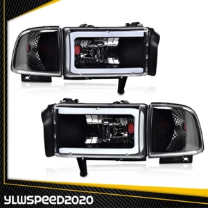 Headlights Lamps LED Tube C Light Bar Fit For 94-02 Dodge Ram 1500 2500 3500 - Picture 1 of 9