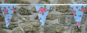 Floral Flowers Pattern Flag Polyester Bunting - Premium Quality - Picture 1 of 39