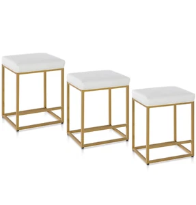 3Pcs Bar Stool Counter Height Bar Chair Upholatered Barstool for Kicthen Dining - Picture 1 of 8