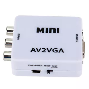 AV2VGA AV RCA CVBS zu VGA Video Konverter zu PC HDTV Konverter H3D9 - Bild 1 von 6