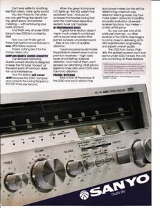 1980 Sanyo 2050 Quartz Receiver Print-Ad/ Great Photo - Picture 1 of 1