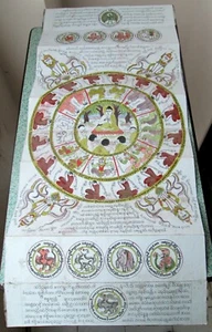 Gesegnetes Vintage illustriertes buddhistisches Sutra Wat Phra That Lampang Luang - Bild 1 von 8