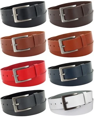 Gürtel 100 % Echt Leder Jeansgürtel 4cm Herren Damen Ledergürtel Gurt #4-0032-00 - Bild 1 von 4