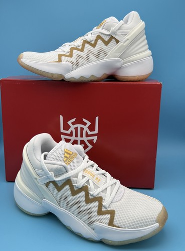 Scarpe da basket Adidas D.O.N ISSUE 2 FX9431 bianco oro taglia 5 5 taglia 7 donna
