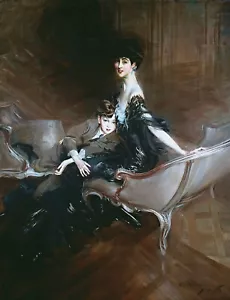 Reproducción de Consuelo Vanderbilt y su hijo pintura de Giovanni Boldini - Imagen 1 de 3