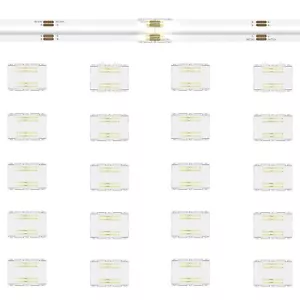 20 PCS 10mm I-Shape Connectors 4-Pin RGB COB LED Strip Solderless Joiners - Picture 1 of 6
