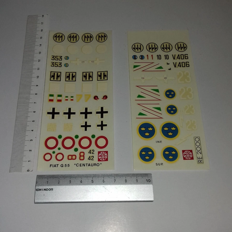 FIAT G 55 CENTAURO E REGGIANE 2000 1/72 DECAL SUPERMODEL - Immagine 1 di 1