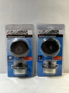 Lot Of (2) Danco Oil Rubbed Bronze Finish Overflow Plate Stopper Kit 89487 - Picture 1 of 4