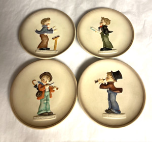 4 Goebel Hummel Miniature Collector Plates The Little Music Makers Set 1984-1987