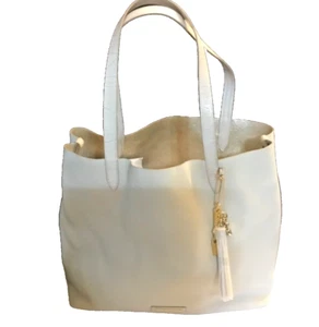 RARE NWT Brahmin Dakota Sand Boyd Tote Leather Cream/Ivory /Off White~Brand Card - Picture 1 of 16