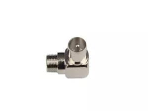 PAL Male Right Angle to F-Type Female Adaptor TV/Satellite/Pay-Tv - Picture 1 of 4