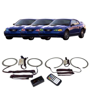 RGB Multi Color Bluetooth Headlight Halo kit for Ford Mustang 99-04 - Bild 1 von 11