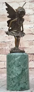 Mythical Fairy Angel By French Artist Milo Statue Figurine Bronze Sculpture Deal - Picture 1 of 10