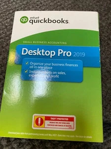 INTUIT QUICKBOOKS DESKTOP PRO 2019 FOR WINDOWS FULL RETAIL . Used - Picture 1 of 3