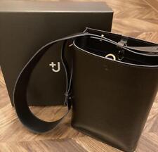 Uniqlo +J Jil Sander Shoulder Bag Unisex Black Plain Leather