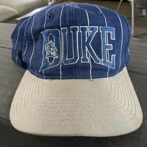 Vintage NCAA Duke Blue Devils Starter Snapback Hat Striped OSFA Logo Basketball - Picture 1 of 10
