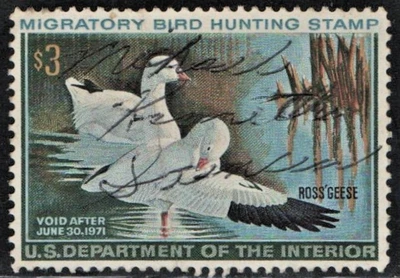 RW37 Migratory Bird Hunting Stamp (Duck Stamp) Used - Image 1 of 2