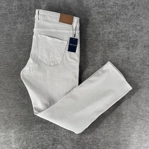 Peter Millar Crown Crafted Fairfield Garment Dyed Denim Grey Pants 40x32 NWT - Picture 1 of 12