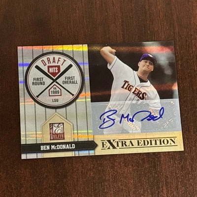 2010 Donruss Elite Extra Edition Draft Hits Auto /299 Ben McDonald #15 Auto LSU - Image 1 of 2