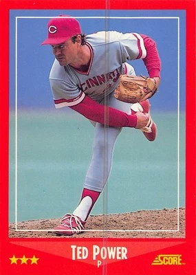 Ted Power 1988 Score 242  Cincinnati Reds  Baseball Card - Image 1 of 2