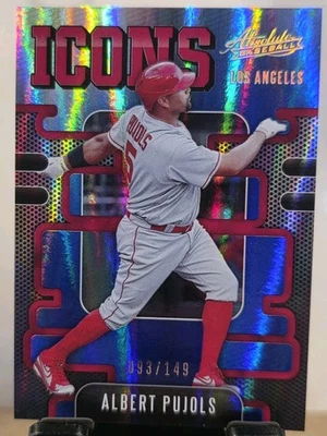 2021 Panini Absolute #I-5 Albert Pujols Icons Spectrum Blue #/149 - Image 1 of 2