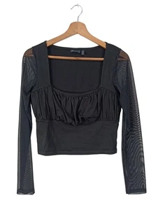 ASOS DESIGN Blusa de manga larga Mujeres Blusa Talla EU 38 negro look casual - Imagen 1 de 5