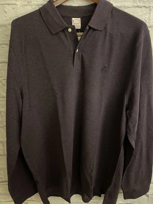 Nuevo con etiquetas Nuevo Polo Brooks Brothers Hombres Ajuste Original Piqué MANGA LARGA Púrpura Para Hombres XXL Foto 1 de 4