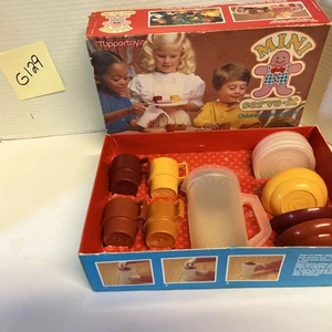Servizio da portata per bambini Tupperware Mini Serve It 1979 vintage scatola originale - Foto 1 di 4
