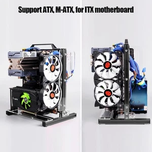 Neu ATx M-ATX/ ITX Open Chassis Vertikale Übertaktung Testplattform Chassis Rac - Photo 1/11
