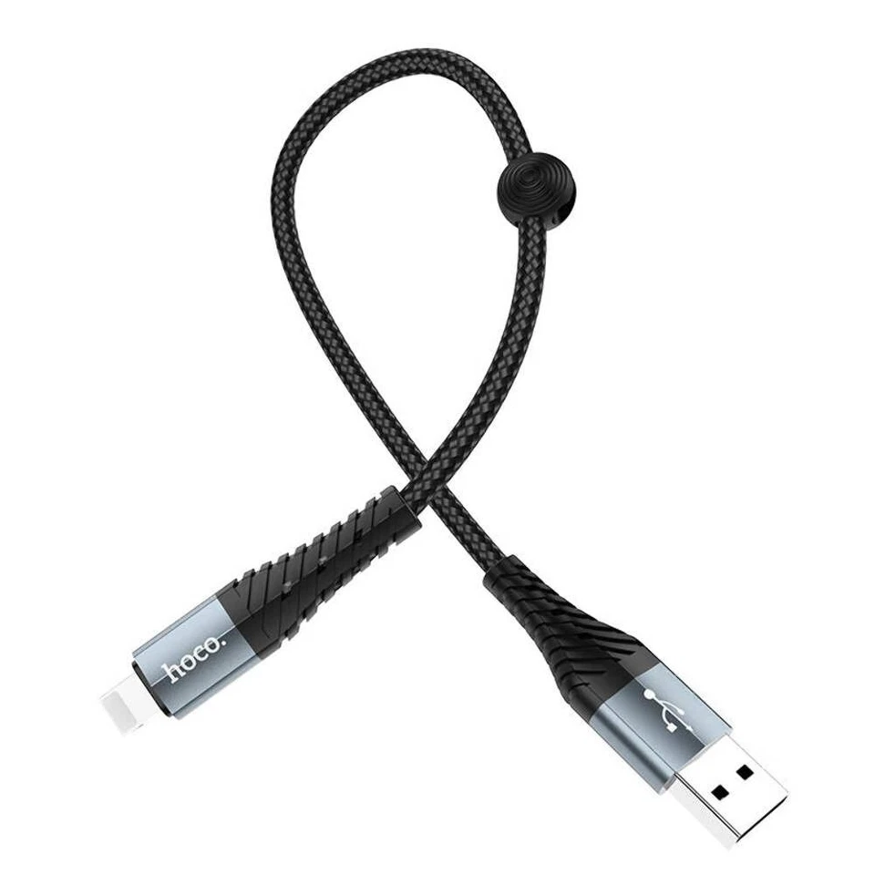 Short Braided Cable AntiBending USB Fast Charging for iPhone/MicroUSB/TypeC/25c - Изображение 1 из 1