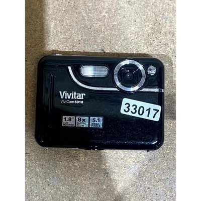 Vivitar ViviCam 5018 Digital Camera Black 1.8" LCD Monitor 8x Digital Zoom 5.1MP - Image 1 of 4