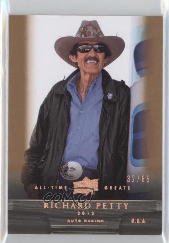 2012 Upper Deck UD All-Time Greats Bronze /65 Richard Petty #58 HOF - Image 1 of 2