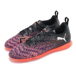 Puma Future 8 Play IT JR Black Orange Kids Youth Indoor Soccer Shoes 108397-01 - Picture 1 of 8