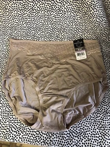 VANITY FAIR NWT Lace Brief Size 6/M ~ Taupe - Picture 1 of 7