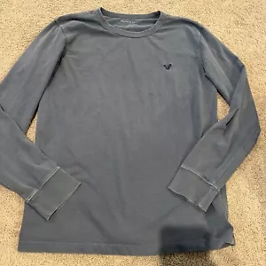 American Eagle Long Sleeve Men’s Top Size Medium Great Condition Blue - Picture 1 of 5