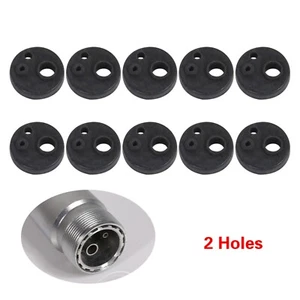 50x Guarnizioni Gomma Dentale 2 Fori per Turbina Manipolo Alta Bassa Velocità - Foto 1 di 9