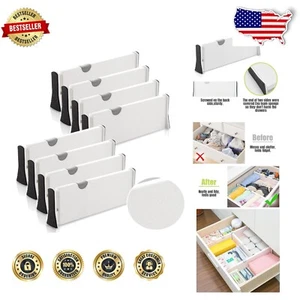Adjustable Expandable Drawer Dividers for Ultimate Home Organization - 8 Pack - Picture 1 of 8