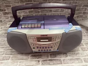 Lettore CD cassette AM/FM vintage Sony CFD 922 viola viola Boombox nuovo con scatola - Foto 1 di 13