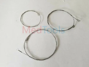 3 instrumentos neuroquirúrgicos y veterinarios alambre de sierra GIGLI 12, 20, 30 pulgadas NUEVO - Imagen 1 de 1