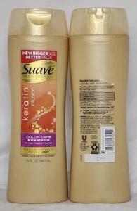 (2 Ct) Suave Professionals Color Care Shampoo Keratin Infusion 15 Fl Oz - Picture 1 of 1