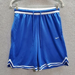 Nike Boys Activewear Shorts Small Blue Basketball Logo Embroidered Inseam 9" - Picture 1 of 10