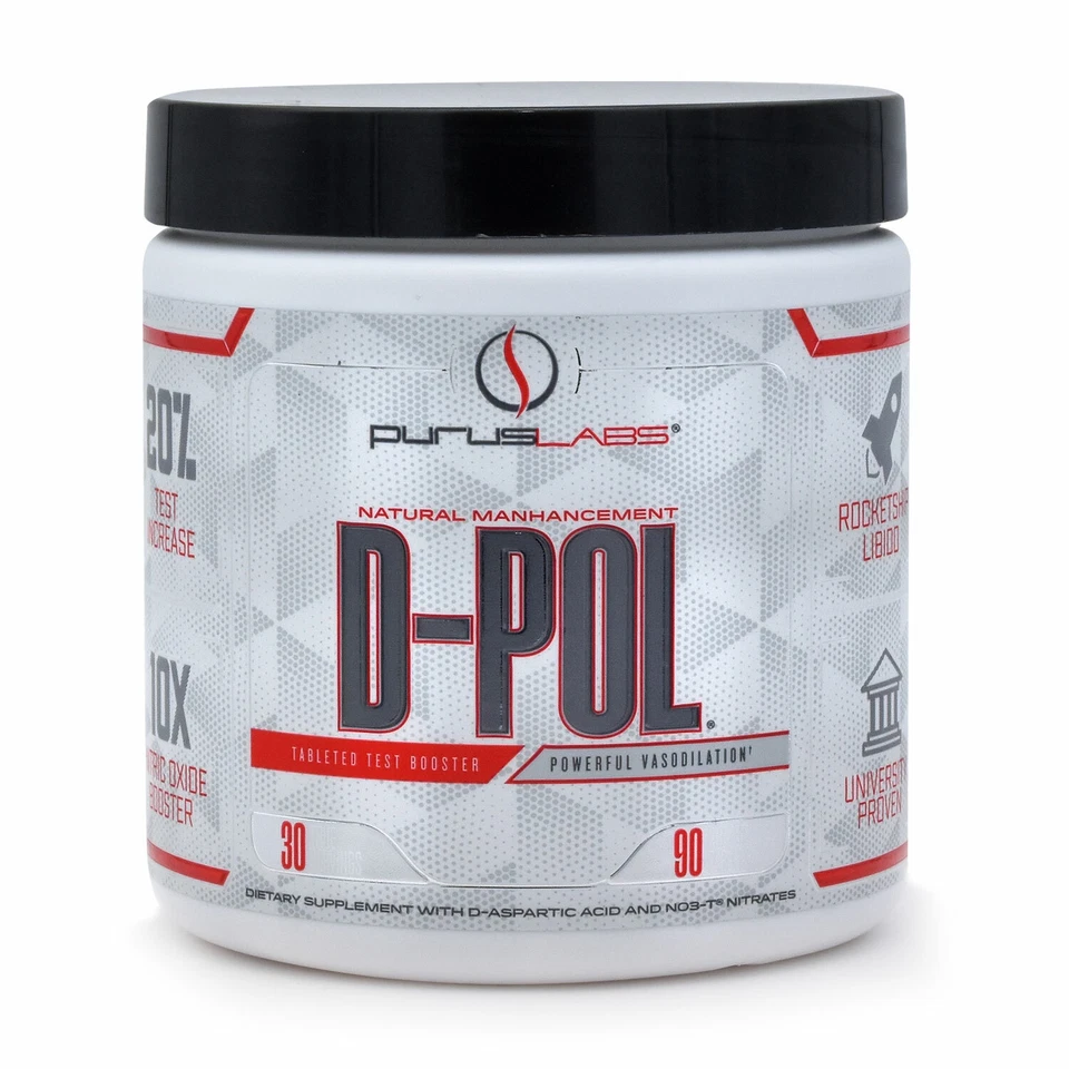 Purus Labs D-Pol: reforço de testosterona hardcore e potenciador da libido, 90 comprimidos - Imagem 1 de 3