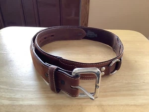 JUSTIN Stiefel Herren Größe 32 braun LEDERGÜRTEL Western Messingschnalle - Bild 1 von 7