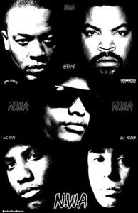 N.W.A 11x17 "Black Light" Poster - Picture 1 of 1