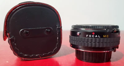 Teleoconvertidor personalizado Focal MC 2X modelo 20-06-76 lente para Minolta y estuche Foto 1 de 3