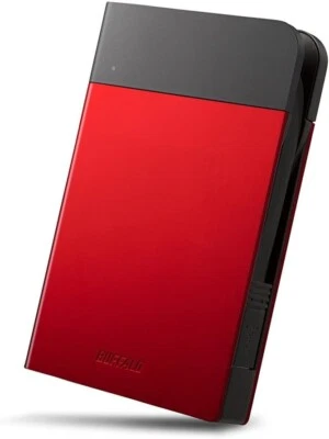 BUFFALO HD-PZN2.0U3-R External HDD 2TB USB 3.0 USB 2.0 Red Windows, Mac NEW - Image 1 of 4